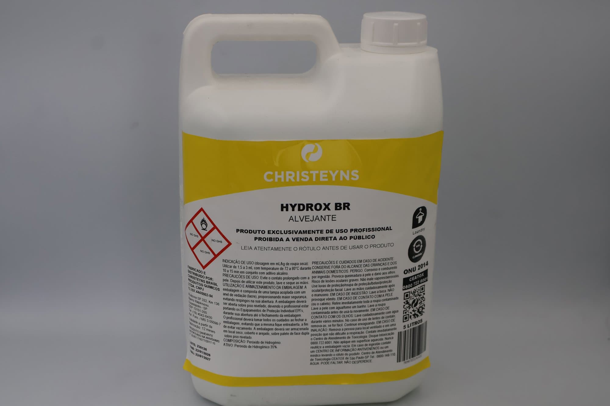 Alvejante Hydrox BR Christeyns 5 L