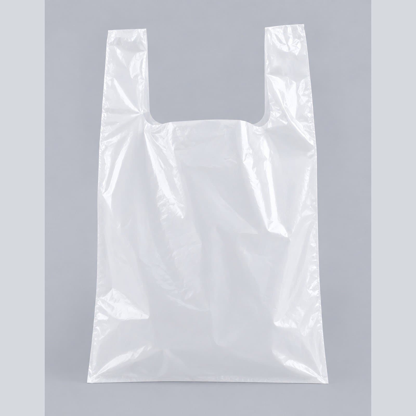SACOLA ALÇA CAMISETA - PEAD BRANCO - 100 X 100 X 0,004 - 100 UNIDADES