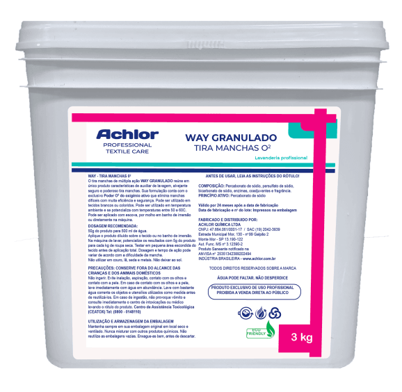 TIRA-MANCHAS O2 WAY GRANULADO ACHLOR 3KG