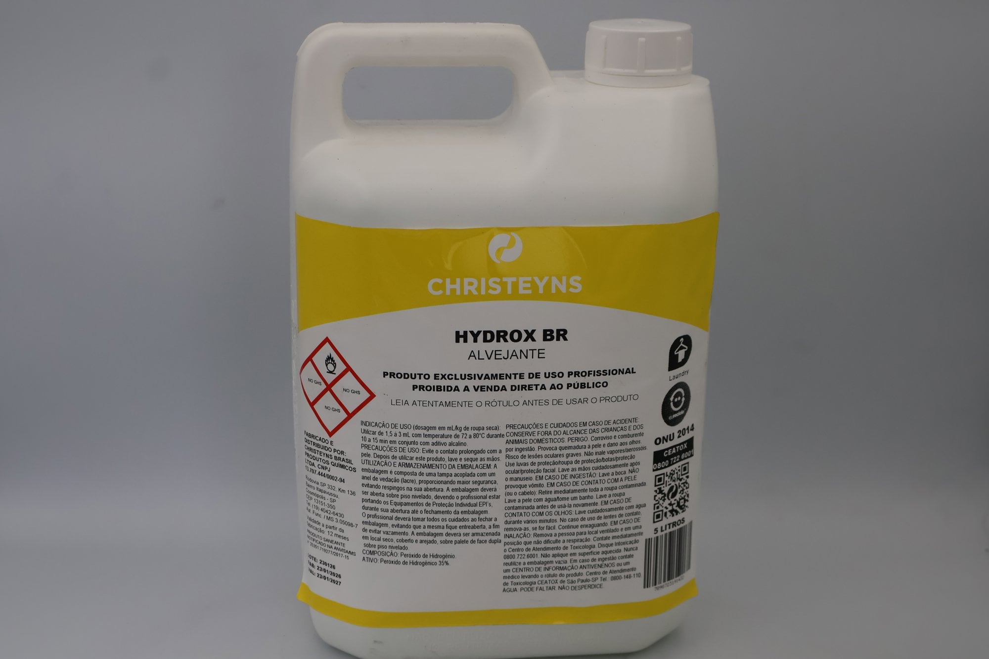 Alvejante Hydrox BR Christeyns 5 L